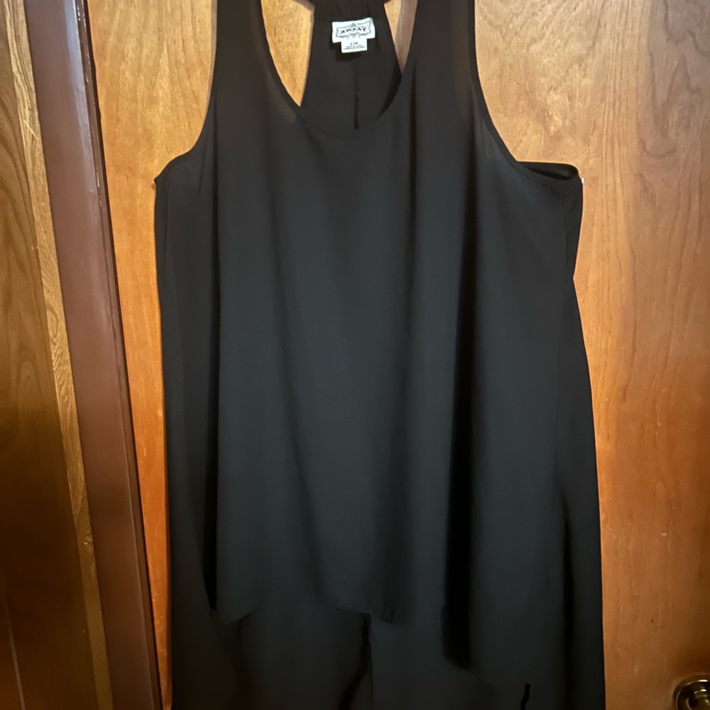 Ariat Black Halter High Low Dress or Long Tank